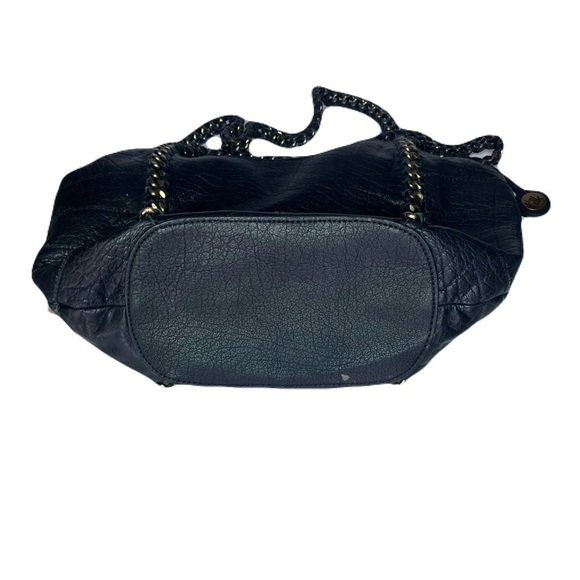 The Sak Black Slouchy Hobo Style Shoulder Bag with Gold Chain Accents - Picture 6 of 6